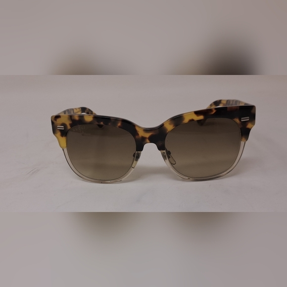 Gucci Women's Sunglasses Spotted Havana Oval Brown Gradient GG 3744/S 52-19-145 - Picture 14 of 16